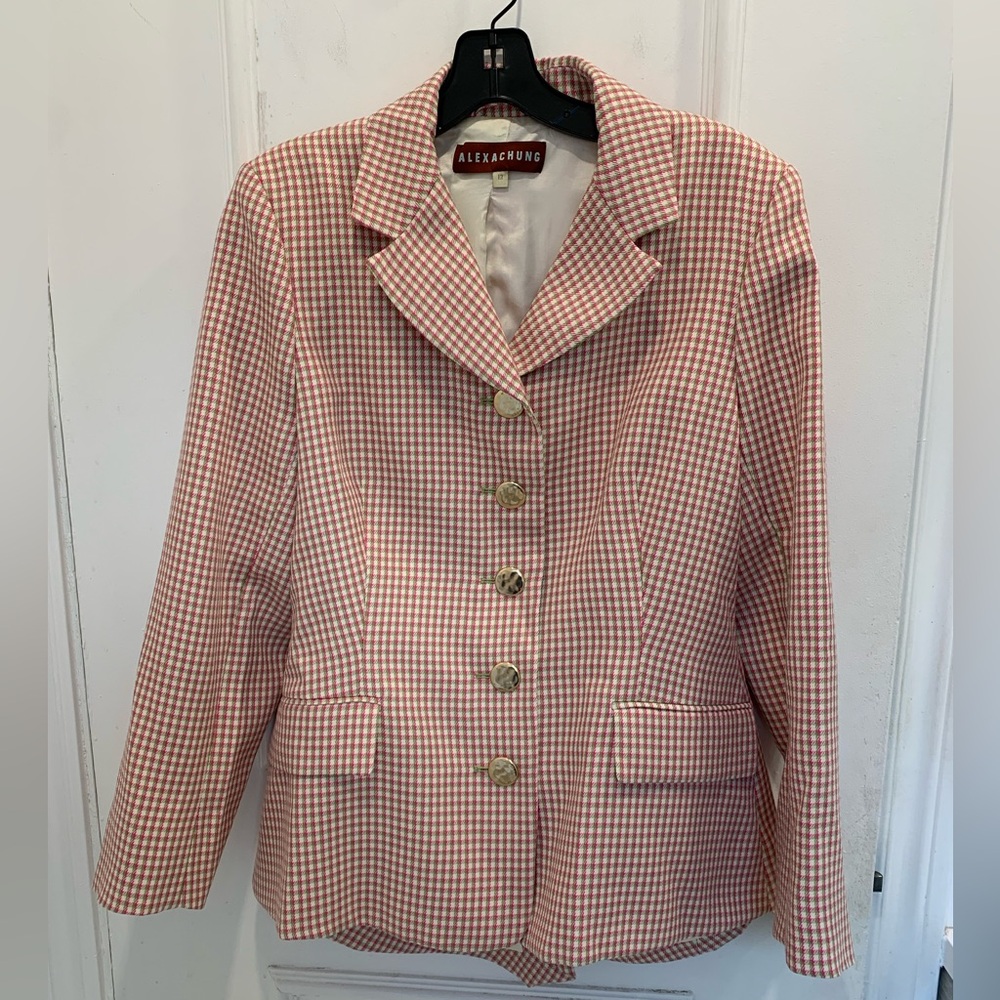 Alexachung Pink Gingham Blazer